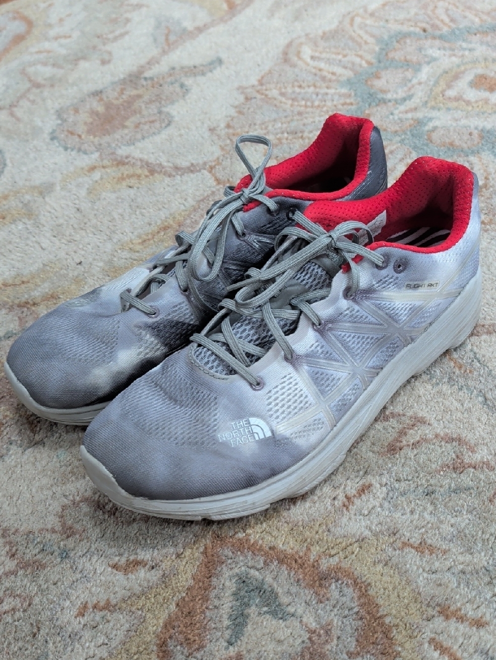 The North Face Flight RKT Men’s Gray/Red Trail Running Shoes